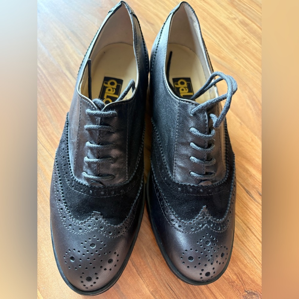 Galo Black Leather Oxford Shoes Loafers